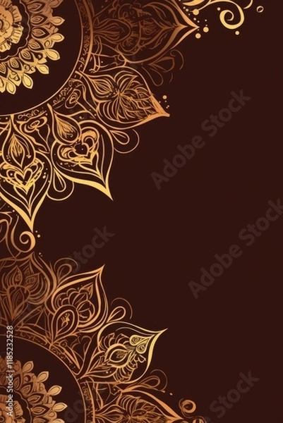 Fototapeta Free indian flower pattern rangoli background