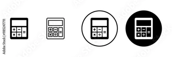 Fototapeta Calculator icon vector. Accounting calculator sign and symbol.