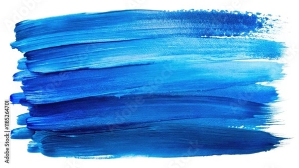 Obraz Blue Watercolor Brush Strokes Silhouette Photography - Abstract Art Background Texture