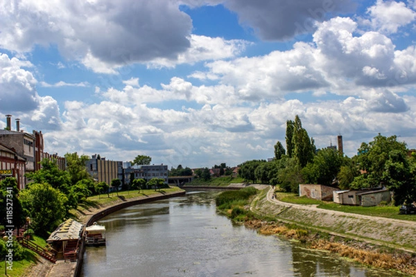 Obraz My town on the river