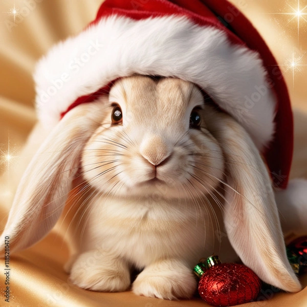 Obraz Rabbit Santa Claus토끼 산타클로스 Generative AI