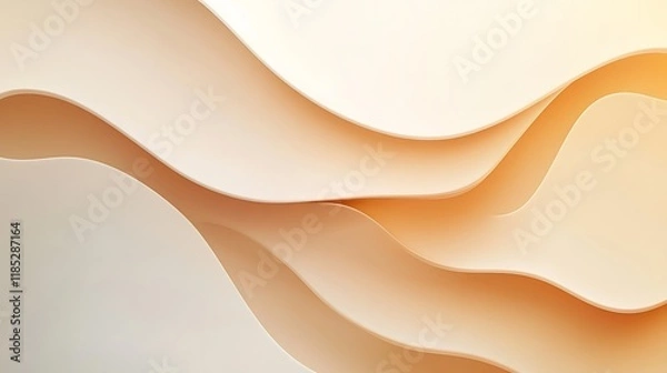 Fototapeta Abstract Beige and Orange Wave Pattern Background