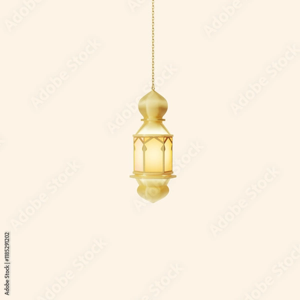 Obraz 3D Golden Lantern Arabic Lamp Decoration