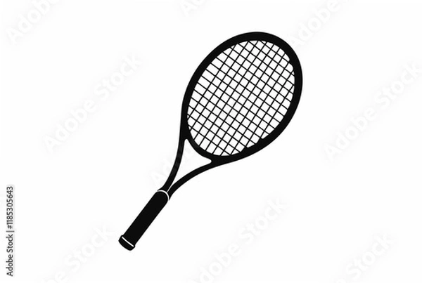 Fototapeta minimalist tennis racket silhouette vector