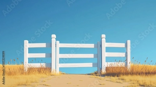 Obraz fence on the beach