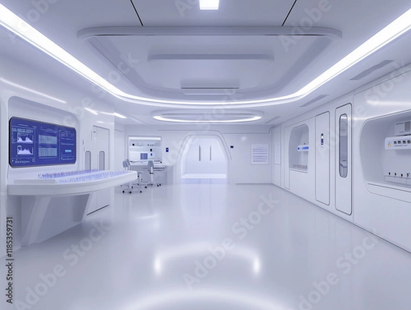 Fototapeta Cutting-Edge Nanotechnology Lab with Molecule Manipulation