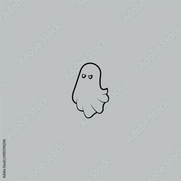 Obraz Simple ghost vector logo design