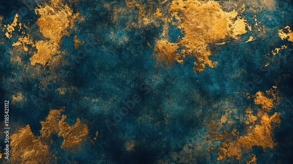 Fototapeta Abstract gold texture with artistic design.