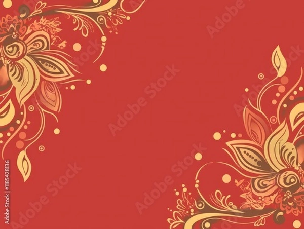 Obraz Free indian flower pattern rangoli background