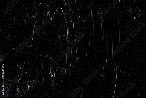 Fototapeta Scratch texture, black background, design space