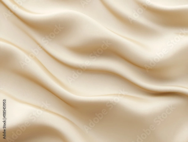 Fototapeta Luxurious Minimalist Background,Elegant Beige Satin Texture with Subtle Light Gradients,white abstract background,Color gradient,Abstract Beige, Elegant beige silk fabric with soft,waves              