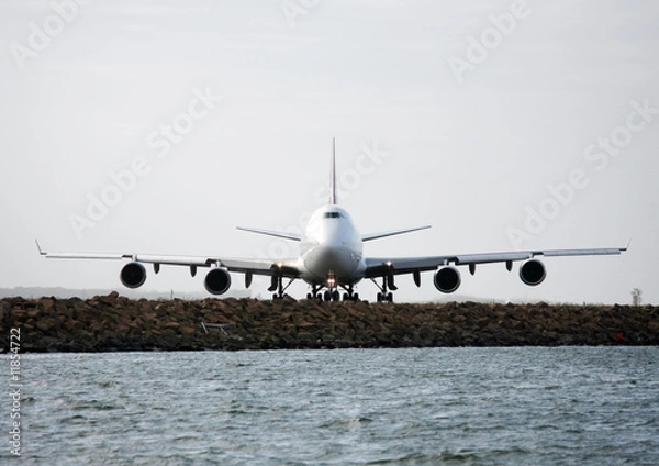 Obraz 747 Jumbo jet front view