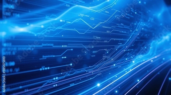 Obraz abstract blue background with numbers