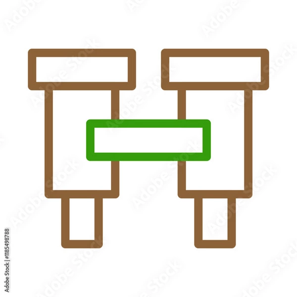 Obraz Binoculars icon. Concept of discovery, exploration, and observation.