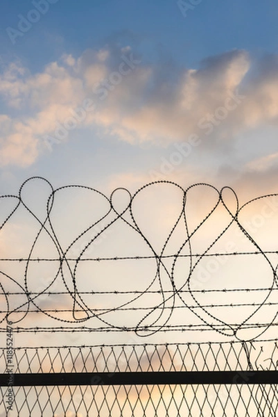 Obraz 철조망에 가려진 풍경.