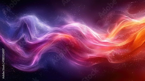 Fototapeta Abstract Flowing Light Particles: A Dynamic and Vibrant Design
