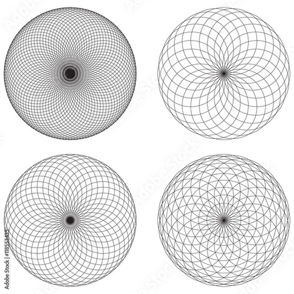 Obraz Guilloche decorative elements