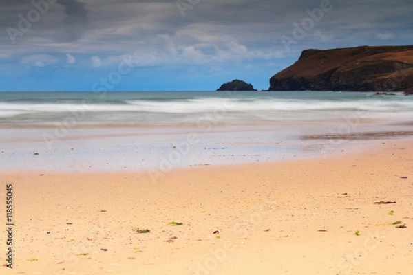 Obraz Early morning view of the beach at Polzeath