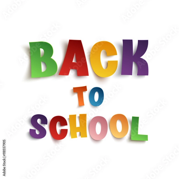 Fototapeta Back To School hand drawn typeface.