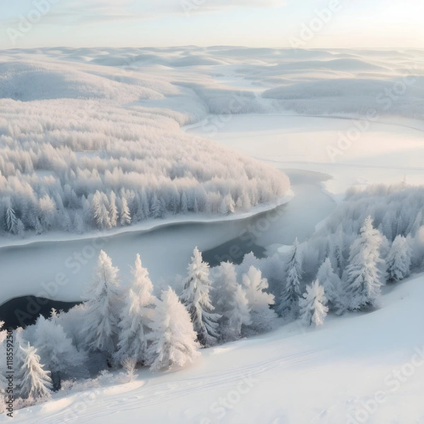 Obraz winter landscape with snow