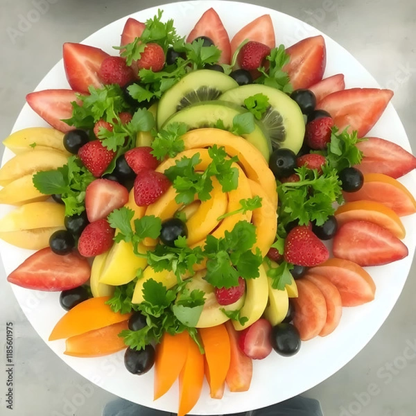 Obraz fruit salad on plate