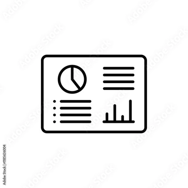 Fototapeta Dashboard icon Vector logo outline