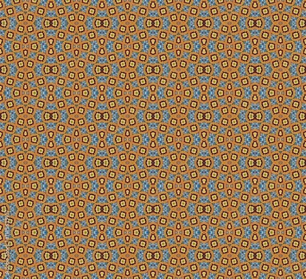 Fototapeta Pale Coffee Pattern Design. Layered Geometric Texture with Bold Contrasts and Artistic Visual Harmo