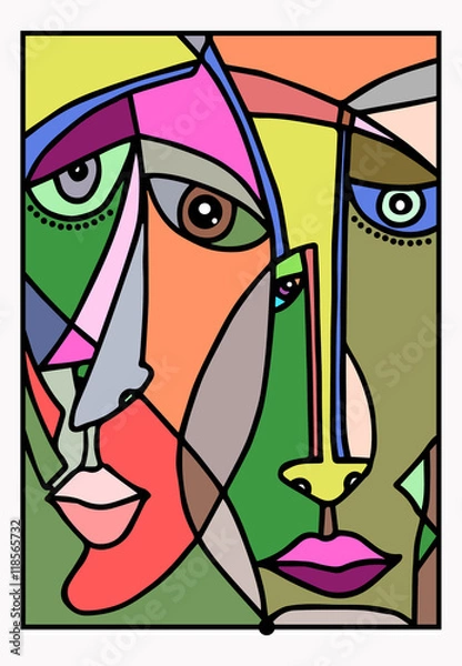 Obraz Kubizm 2 męskie