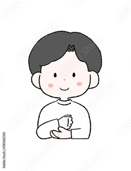 Fototapeta 納得する男性のイラスト