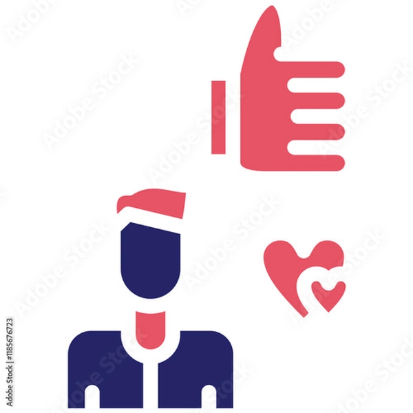 Fototapeta Gratefulness vector icon illustration of Friendship iconset.