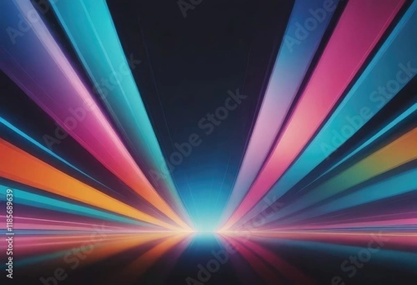 Fototapeta A bright light emerges from the center of a colorful background