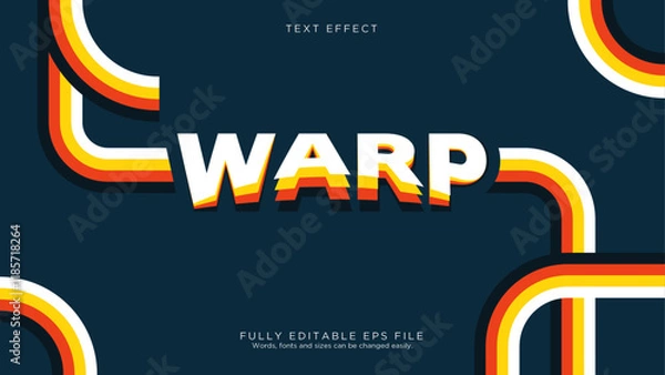 Fototapeta Warp Effect Text Effect Font Style