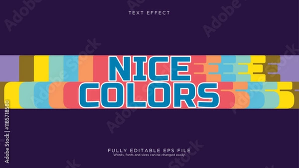 Fototapeta Nice Colors Effect Text Effect Font Style