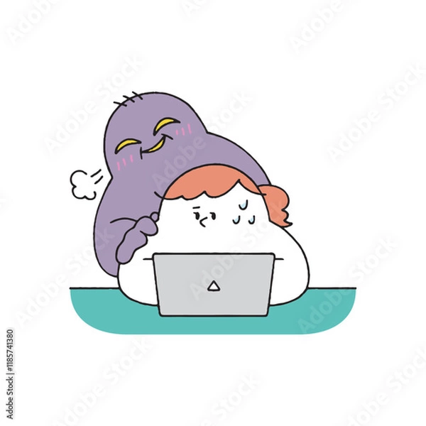 Obraz セクハラをされる女性社員