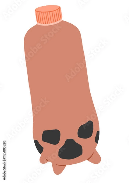 Fototapeta Chocholate Bottle Milk Cartoon | Chocholate Bottle Milk Illustration