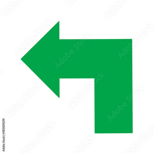 Fototapeta 直角に曲がる矢印のイラスト