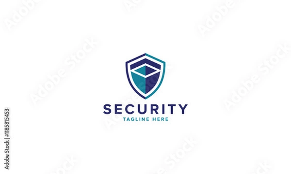 Obraz Professional Artificial Intelligence Protection Shield Security Logo Design Vector Template, Digital Safety Emblems