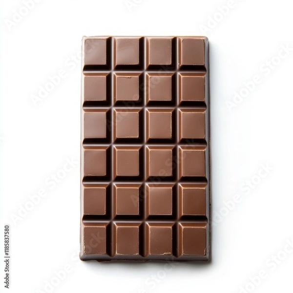 Fototapeta Chocolate bar isolated on white background
