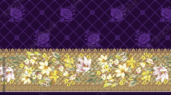 Fototapeta Unique retro designs, perfect for trendy textiles, gift wraps, and distinctive art pieces.