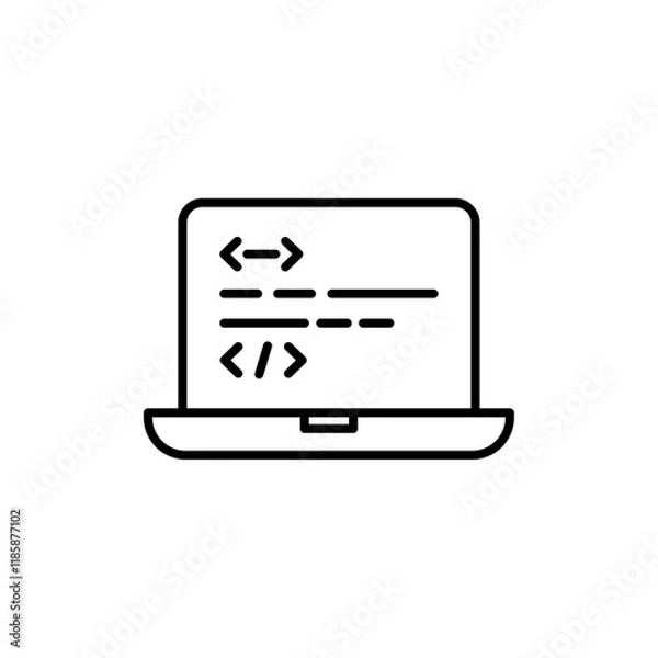 Fototapeta Coding icon simple vector symbol