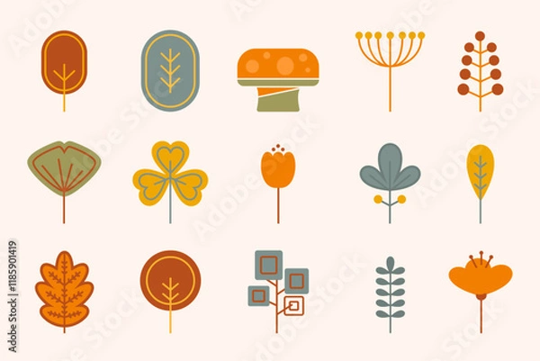 Obraz Autumn Element Clean Illustration Collection