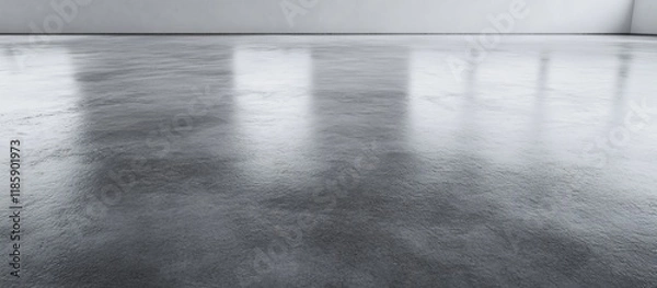 Obraz Reflective Polished Concrete Floor: Modern Interior Design