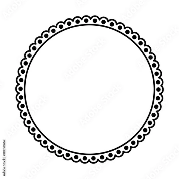 Fototapeta circle frame elegant isolated icon