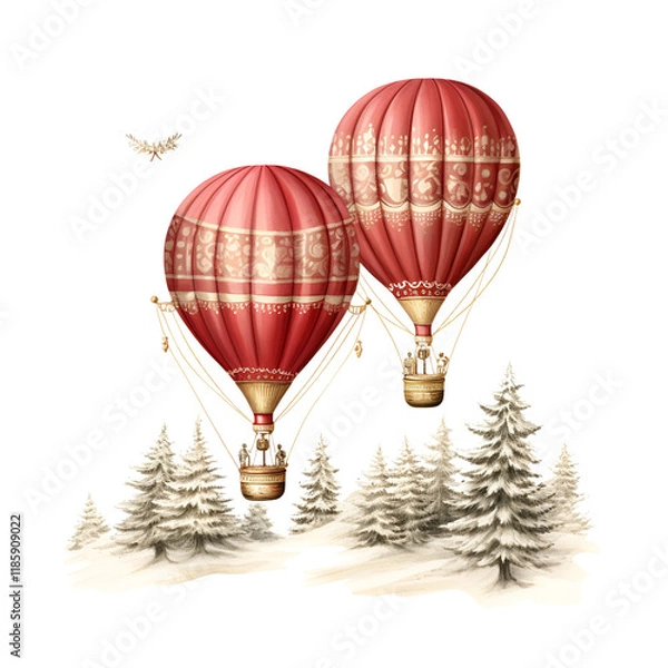 Fototapeta Winter Festival Clipart Vector Illustration