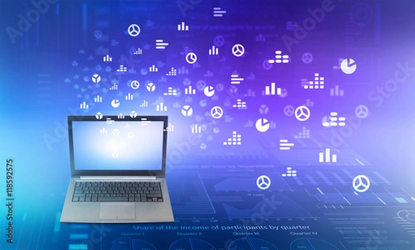 Obraz Technologies that connect people . Mixed media