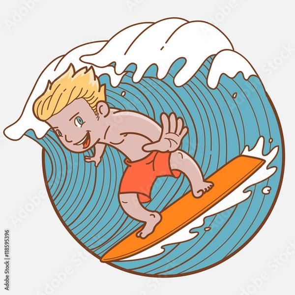 Obraz Surfing boy