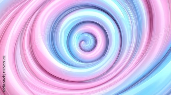 Fototapeta Smooth Swirls in Soft Pink and Blue Hues