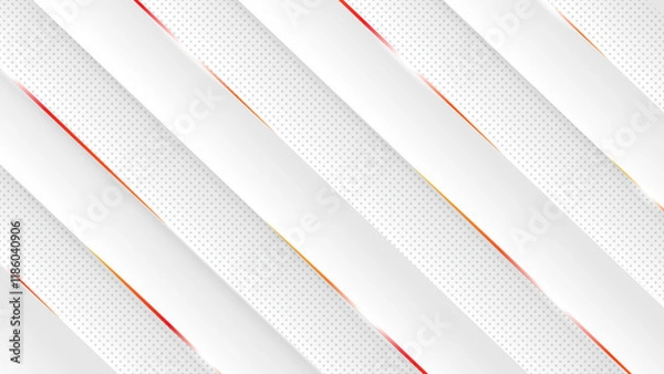 Fototapeta Abstract background in red and white striped pattern