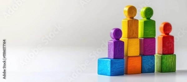 Fototapeta DEI diversity equality and inclusion symbol Concept terms DEI diversity equality and inclusion on blocks Attractive white background Business DEI diversity equality and inclusion theme Copyspace
