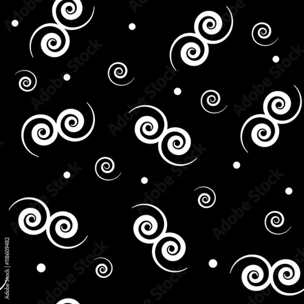 Fototapeta Spiral seamless pattern